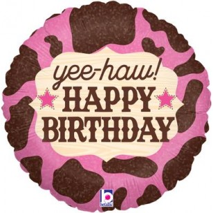 Yeehaw! Happy Birthday Cowgirl Balloon